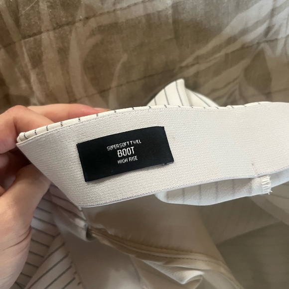 Express white stripe boot cut  pants size medium - Picture 10 of 12